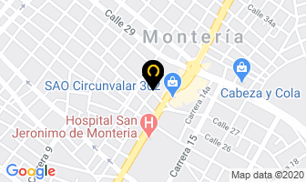 Mapa de Grúas Rescate 911 en Montería