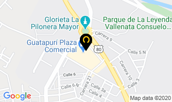 Mapa de Guatapuri Plaza Comercial en Valledupar
