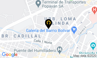 Mapa de Habitat Inmuebles en Popayán