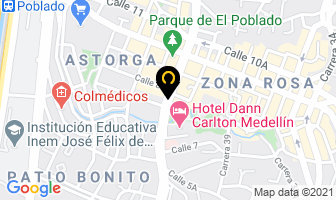Mapa de Hacienda El Halcón en Medellín