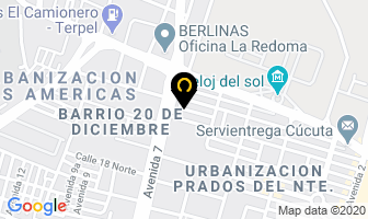 Mapa de Halogeno Producciones en Cúcuta