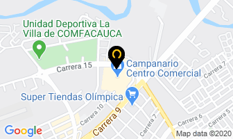 Mapa de Hamburguesas Del Corral en Popayán