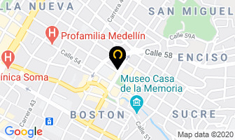 Mapa de Helados Bostõn en Medellín