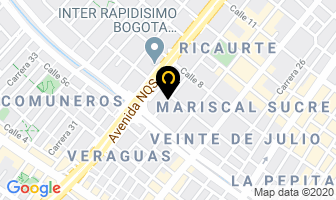Mapa de Hierros Ricaurte en Bogotá D.C
