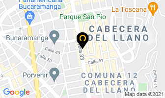 Mapa de Hipercomp en Bucaramanga