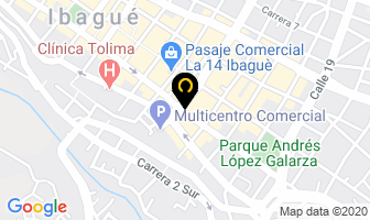 Mapa de Hospedaje América en Ibagué