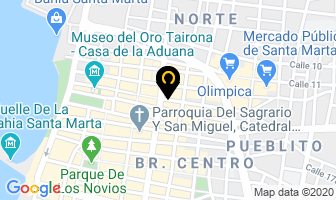 Mapa de Hostal Bermuz en Santa Marta