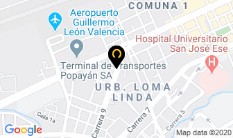 Mapa de Hostal Cristal Plaza en Popayán