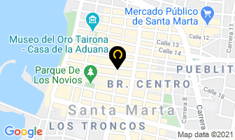 Mapa de Hostal Moramar en Santa Marta
