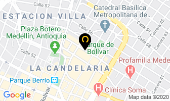 Mapa de Hostal Odeón en Medellín