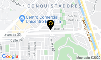 Mapa de Hostería Las 2 Palmas en Medellín