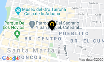 Mapa de Hotel en Santa Marta