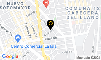 Mapa de Hotel Bella Isla en Bucaramanga