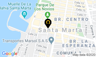 Mapa de Hotel Bella Suiza en Santa Marta
