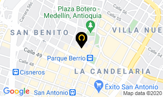 Mapa de Hotel Boulevard Botero en Medellín