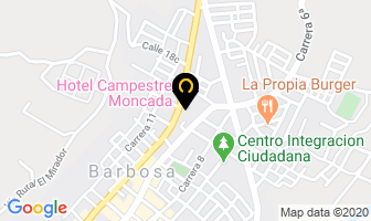 Mapa de Hotel Campestre Moncada en Barbosa