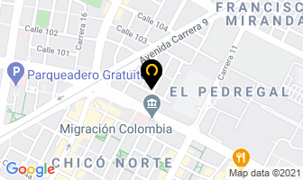 Mapa de Hotel Casa Chicó 101 en Bogotá D.C