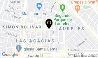 Mapa de Hotel Casa Laureles en Medellín
