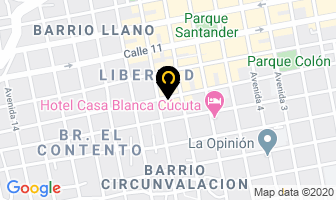 Mapa de Hotel Ecuador de La 13 en Cúcuta