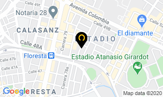 Mapa de Hotel Estadio Real en Medellín