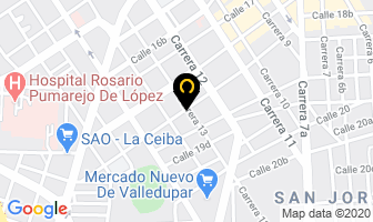 Mapa de Hotel Mana Plaza en Valledupar