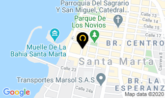 Mapa de Hotel Mar Caribe en Santa Marta
