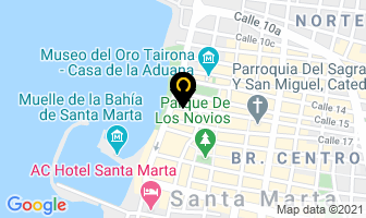 Mapa de Hotel Mar y Mar en Santa Marta