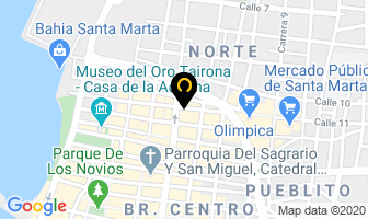 Mapa de Hotel Monterrey en Santa Marta