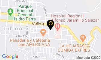 Mapa de Hotel Pantagora en Líbano