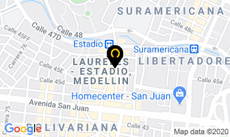 Mapa de Hotel Parque 70 en Medellín