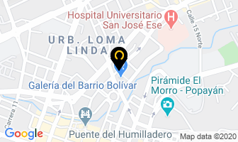 Mapa de Hotel Parque Bolivar en Popayán