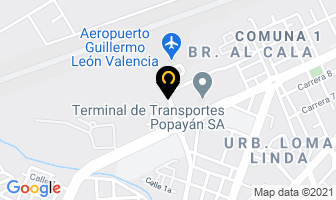 Mapa de Hotel Puerta Del Sol S.a. en Popayán