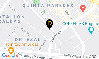 Mapa de Hotel Salitre Rugal en Bogotá D.C