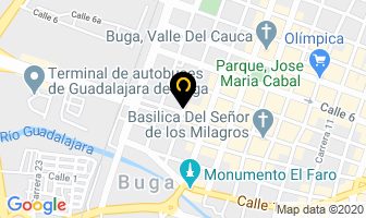 Mapa de Hotel Sebastián Real en Guadalajara de Buga