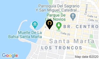 Mapa de Hotel Tayromar en Santa Marta