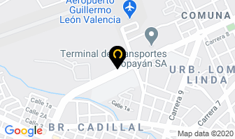 Mapa de Hotel Valle De Pubenza en Popayán