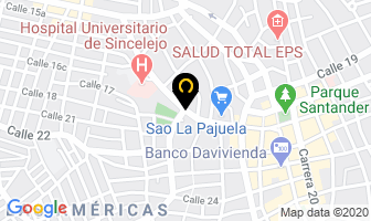 Mapa de Hotel y Residencias Moderna en Sincelejo