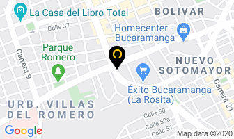 Mapa de Hotel Zeus en Bucaramanga