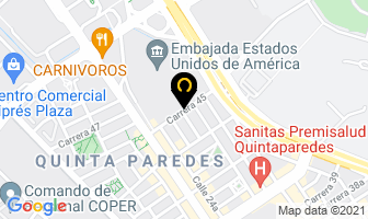 Mapa de Hoteles Cerca A La Embajada en Bogotá D.C