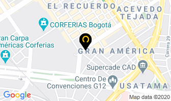 Mapa de Hoteles Corferias en Bogotá D.C