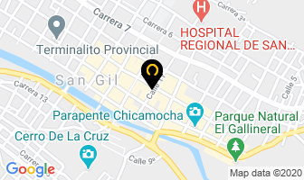 Mapa de Hoteles En San Gil en San Gil