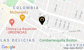 Mapa de Imperseg E.u. en Barranquilla