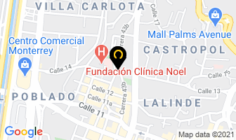 Mapa de Inalcec en Medellín