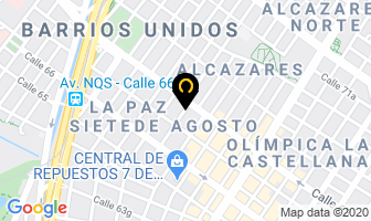 Mapa de Induaceros Col en Bogotá D.C