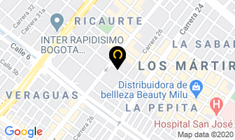 Mapa de Indufúnebre Colombiana en Bogotá D.C
