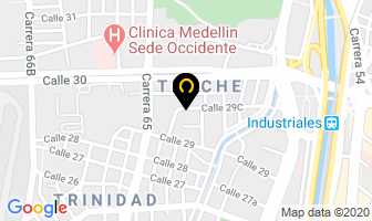 Mapa de Indupres en Medellín