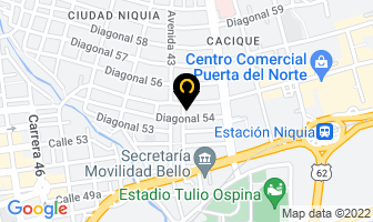 Mapa de Industrial De Rodachinas en Bello