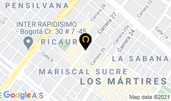 Mapa de Industrias W en Bogotá D.C