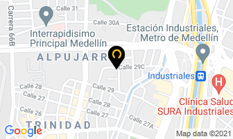 Mapa de Inmoda Pieles en Medellín