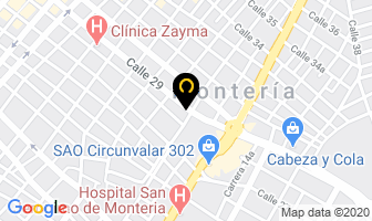 Mapa de Insuagros Ltda. en Montería